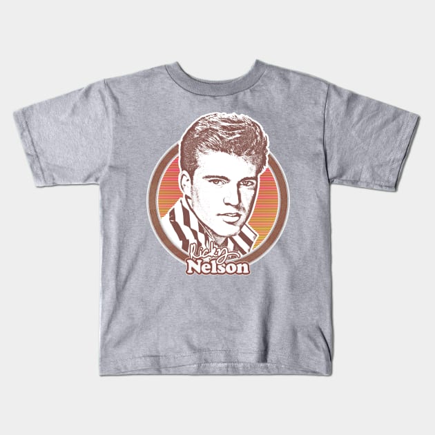 Ricky Nelson / 50s Retro Rock & Roll Aesthetic Kids T-Shirt by DankFutura